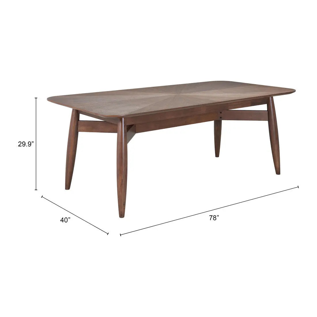 78" Espresso Solid Wood Dining Table Homeroots Kitchen & Dining