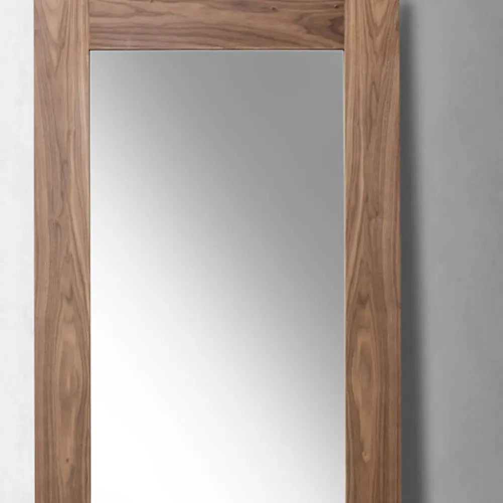 79" Brown Framed Leaning Full Length Hanging Mirror Homeroots Bed & Bath