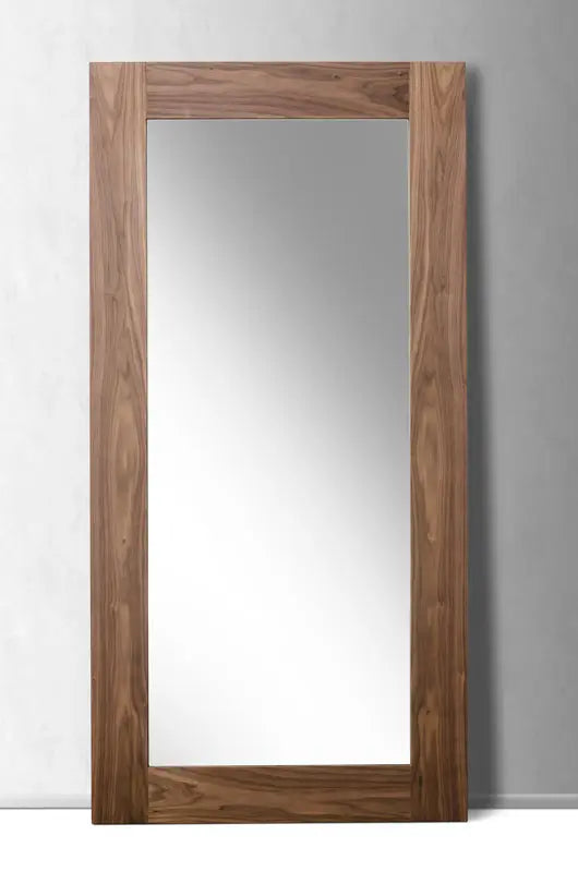 79" Brown Framed Leaning Full Length Hanging Mirror Homeroots Bed & Bath