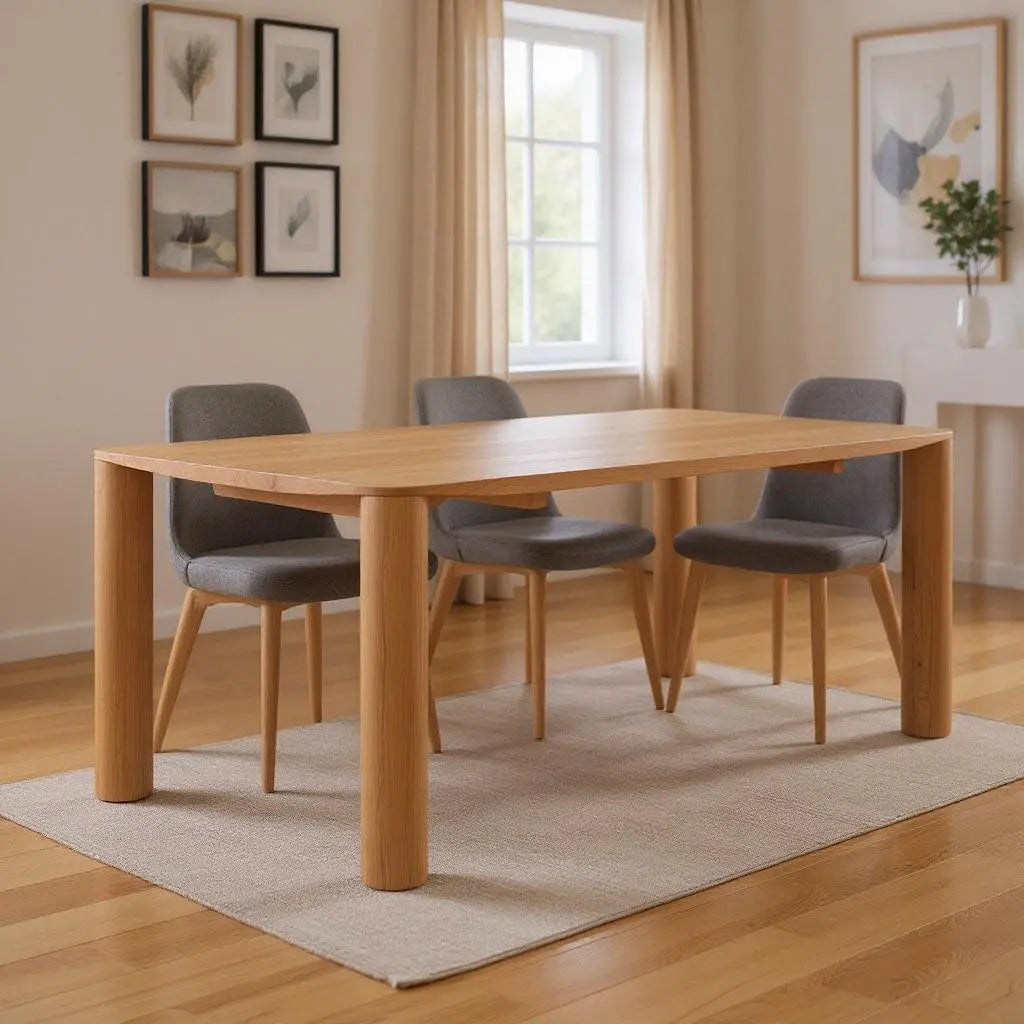 79" Natural Solid Wood Dining Table Homeroots Kitchen & Dining