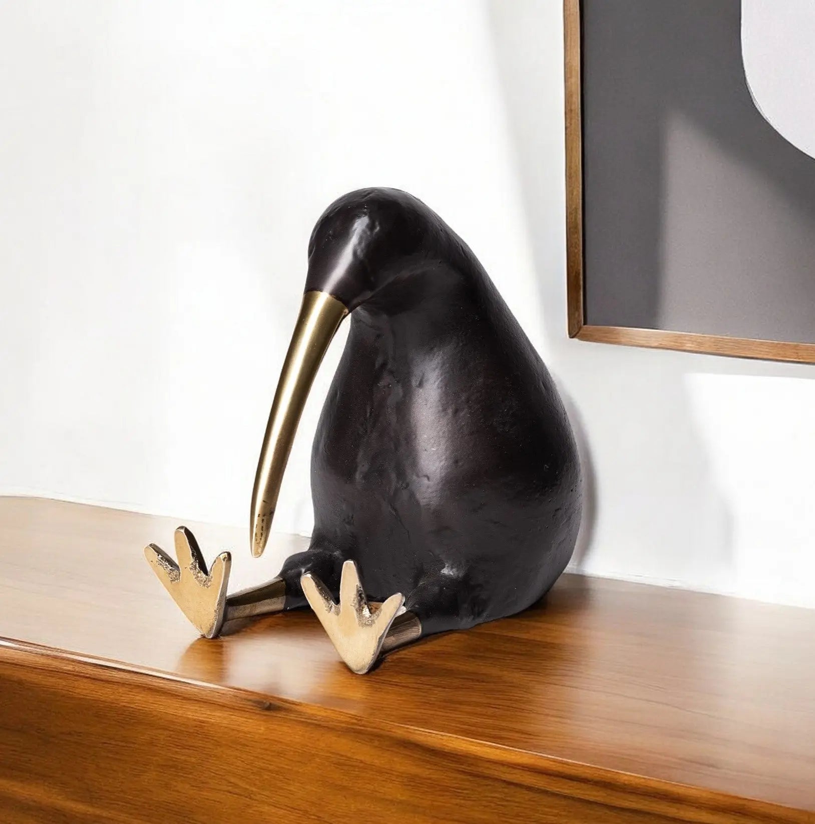 7" Black Metal Tabletop Sculpture Homeroots Home Decor