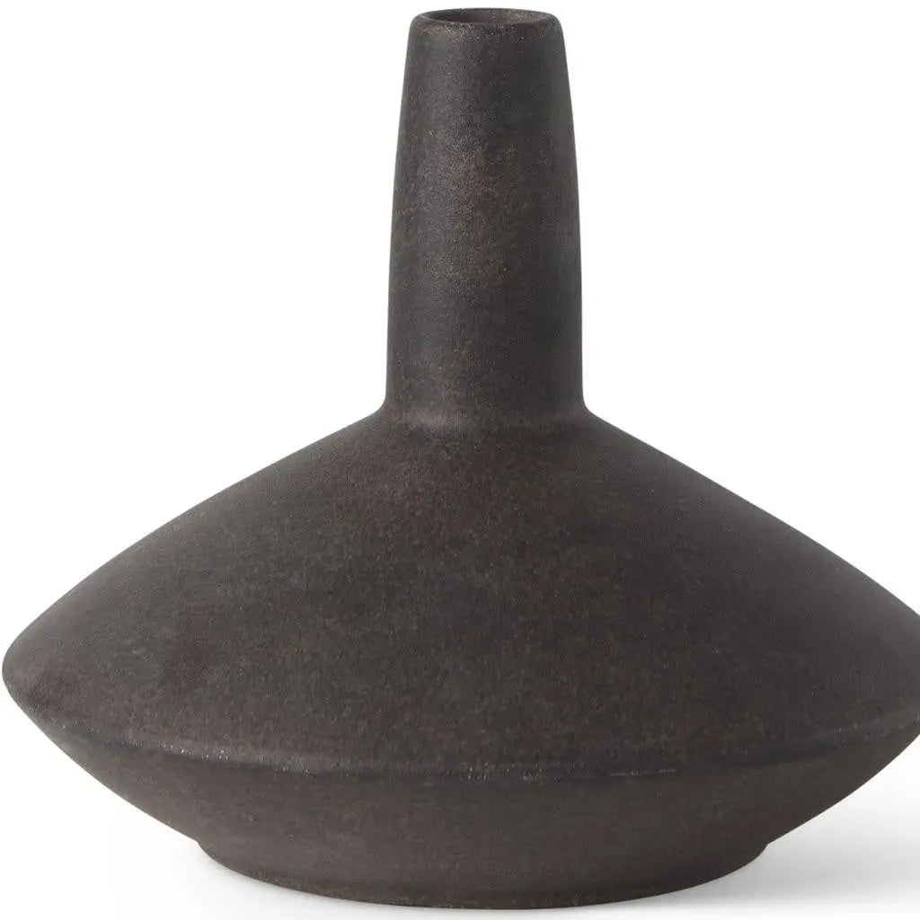 7" Brown Ceramic Bud Table Vase Homeroots Home Decor