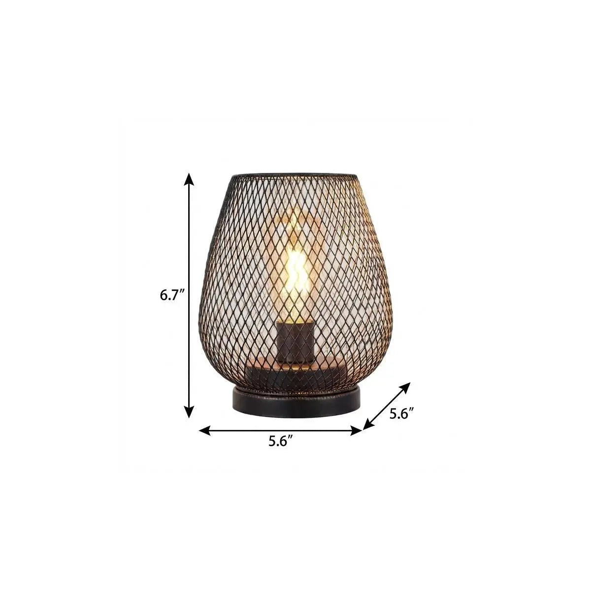 7" Brown Metal Pierced Novelty Desk Lamp With Novelty Shade Homeroots Lighting