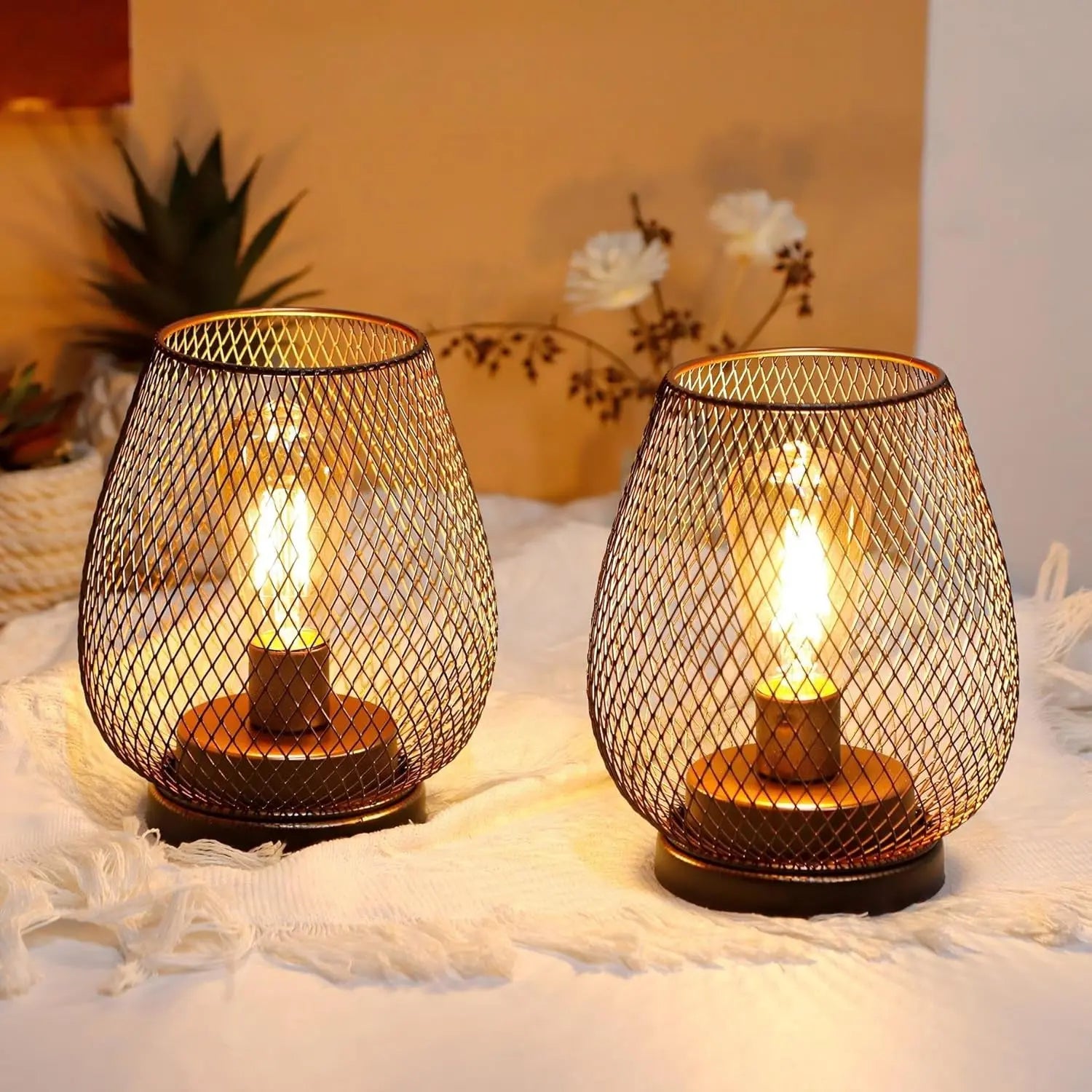 7" Brown Metal Pierced Novelty Desk Lamp With Novelty Shade Homeroots Lighting
