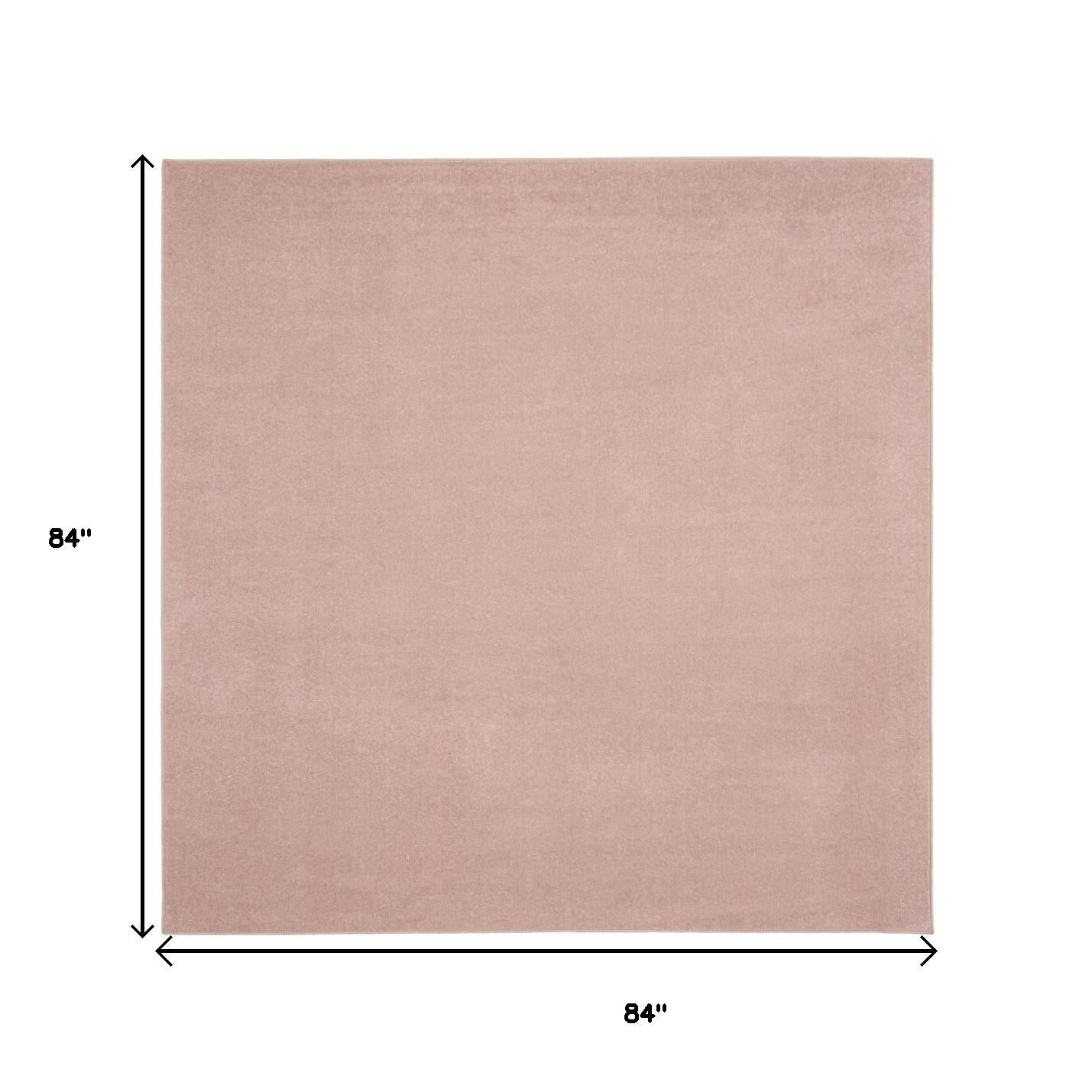 7' Pink Square Indoor Outdoor Area Rug - GreatEagleInc
