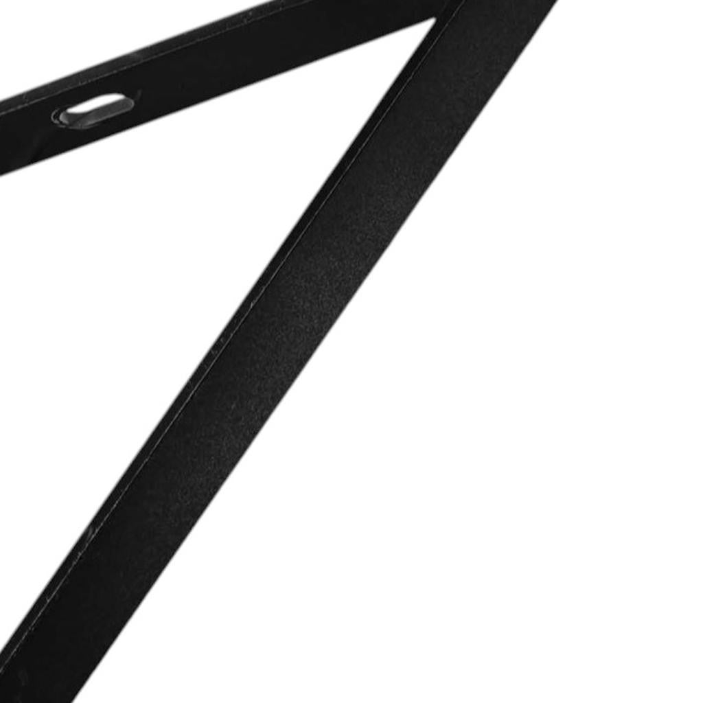 7" Set Of Two Black Metal Wall Mounted Shelf Brackets - GreatEagleInc