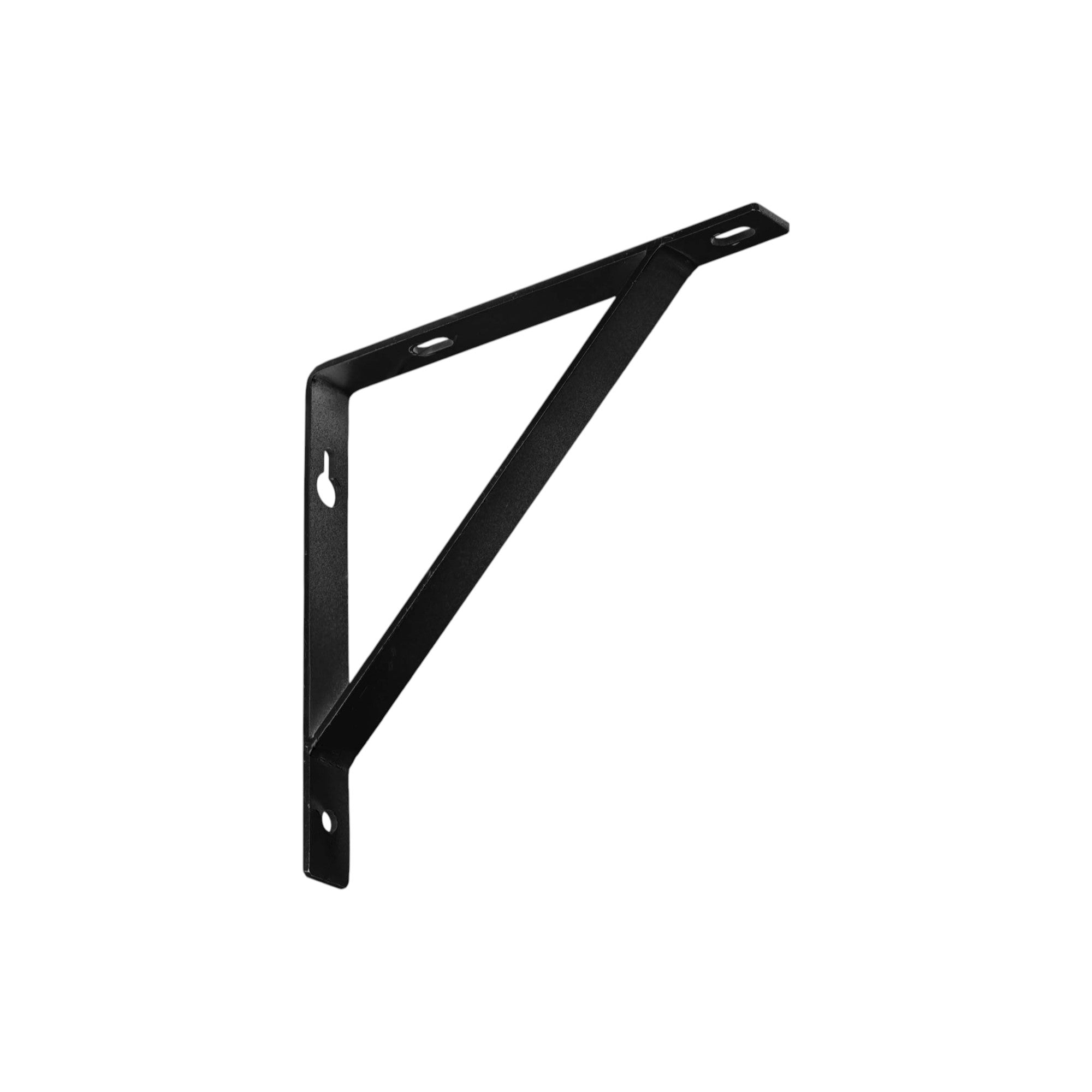 7" Set Of Two Black Metal Wall Mounted Shelf Brackets - GreatEagleInc