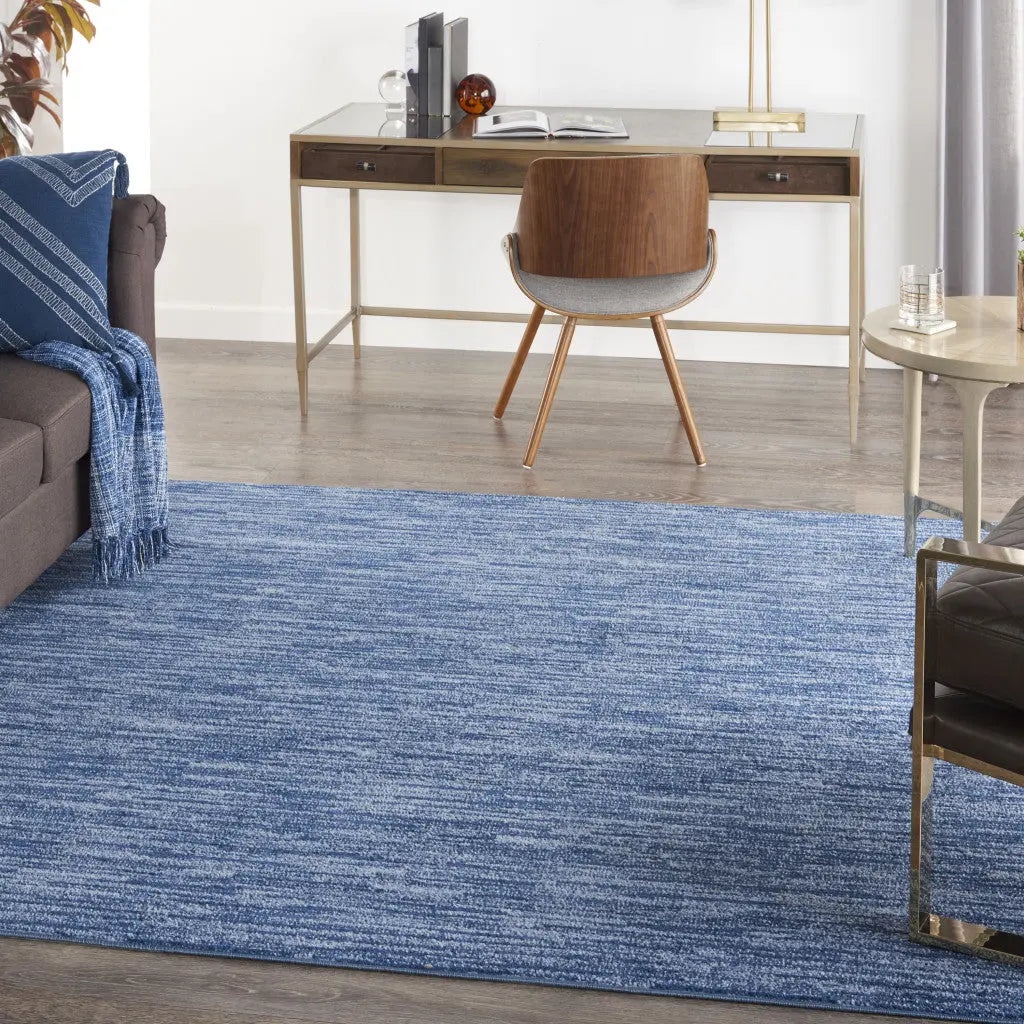 7' Square Blue Stain Resistant Indoor Outdoor Area Rug - GreatEagleInc