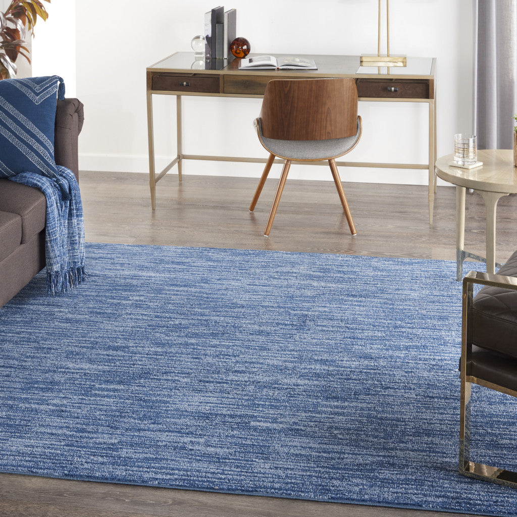 7' Square Blue Stain Resistant Indoor Outdoor Area Rug - GreatEagleInc