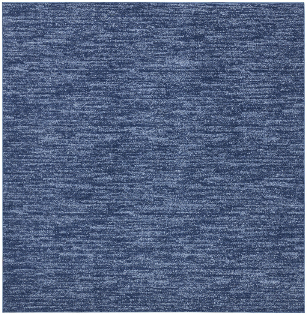 7' Square Blue Stain Resistant Indoor Outdoor Area Rug - GreatEagleInc