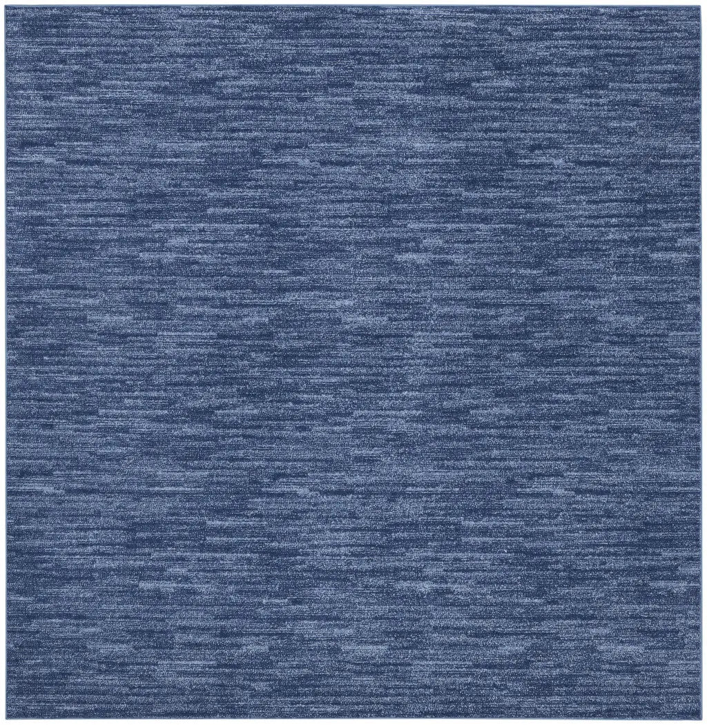 7' Square Blue Stain Resistant Indoor Outdoor Area Rug - GreatEagleInc