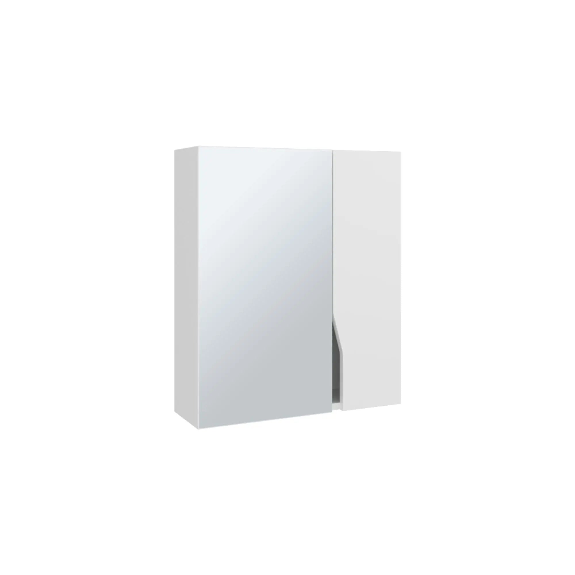 7" White Wood Floating Double Door Bathroom Vanity And Medicine Cabinet With Mirror Homeroots Bed & Bath