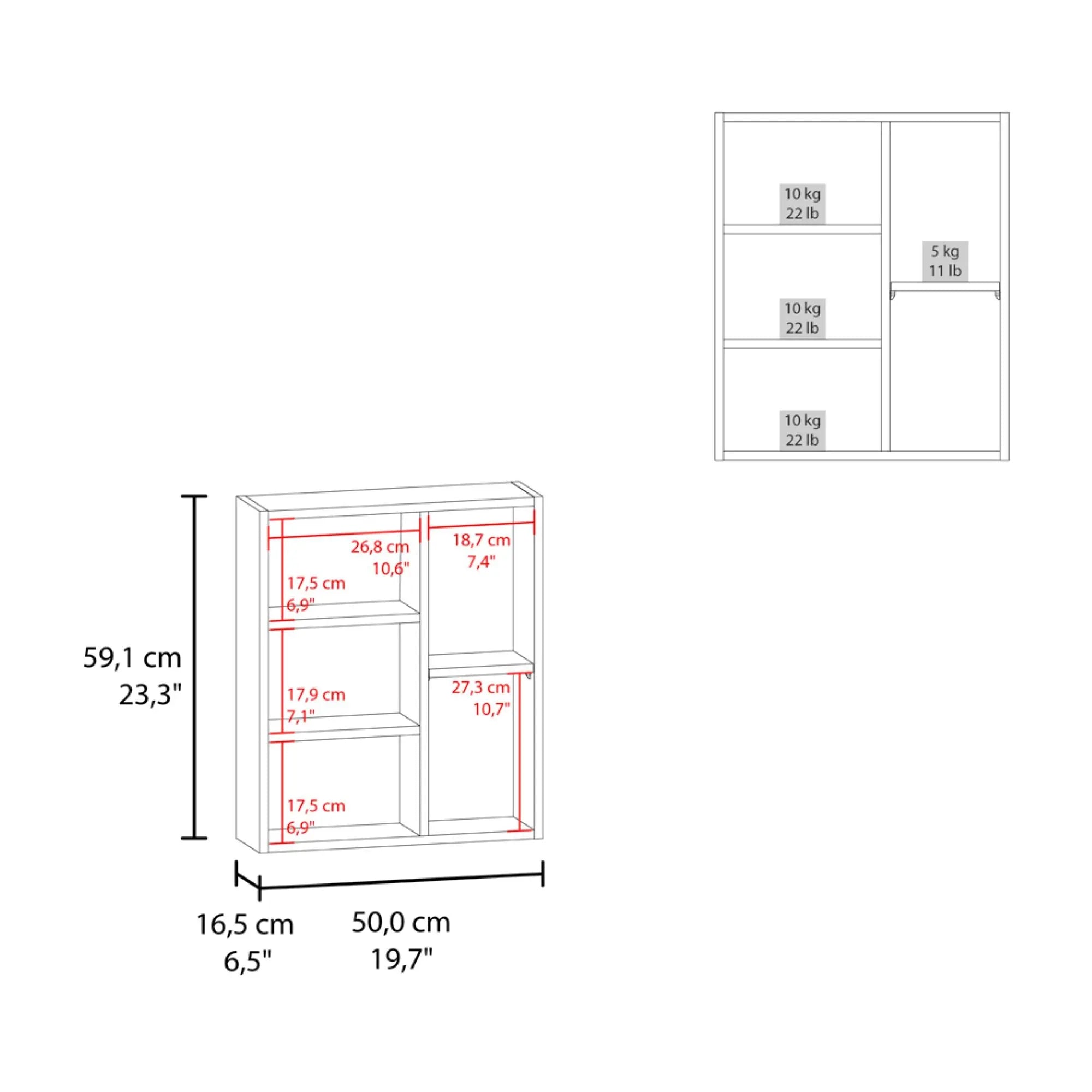 7" White Wood Floating Double Door Bathroom Vanity And Medicine Cabinet With Mirror Homeroots Bed & Bath