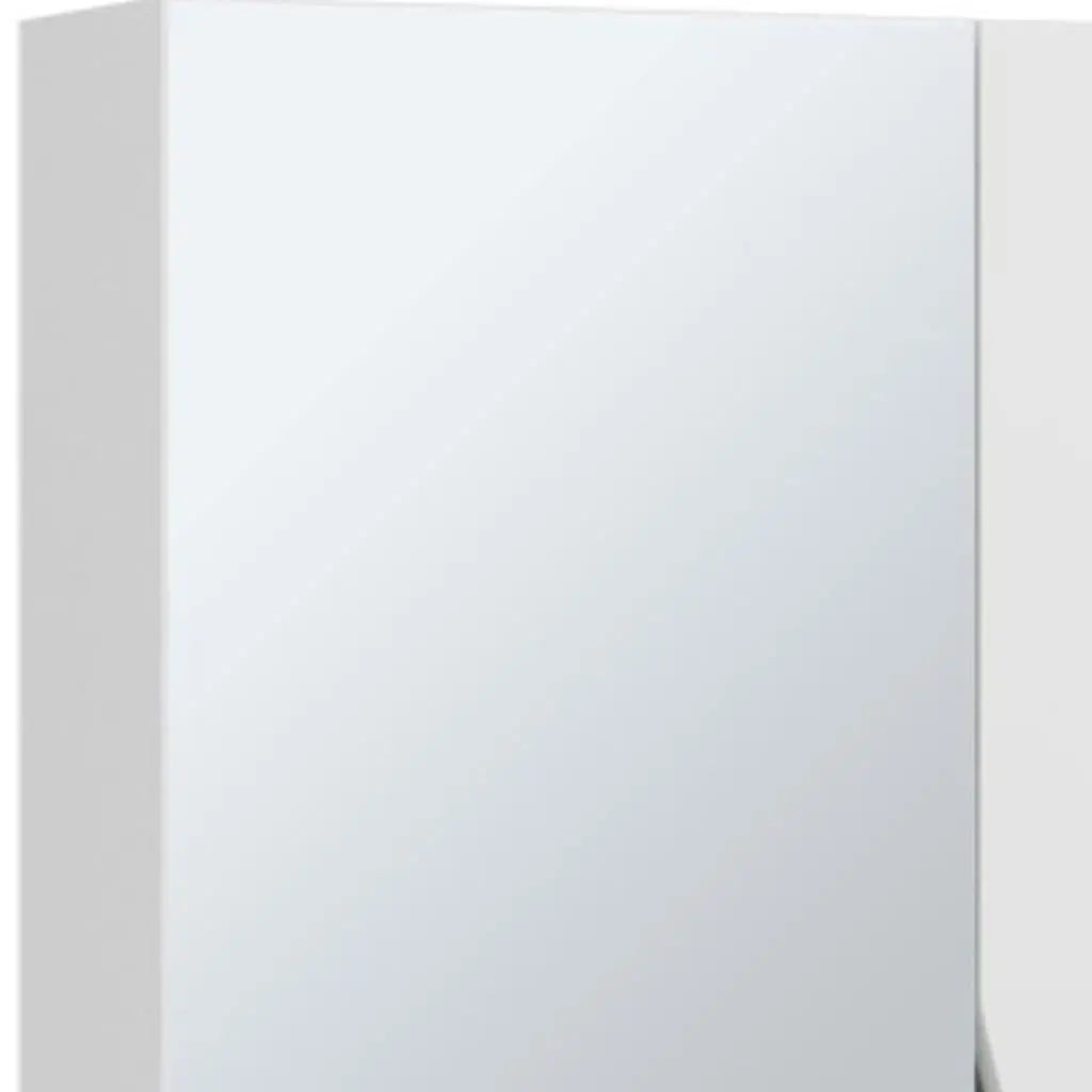 7" White Wood Floating Double Door Bathroom Vanity And Medicine Cabinet With Mirror Homeroots Bed & Bath