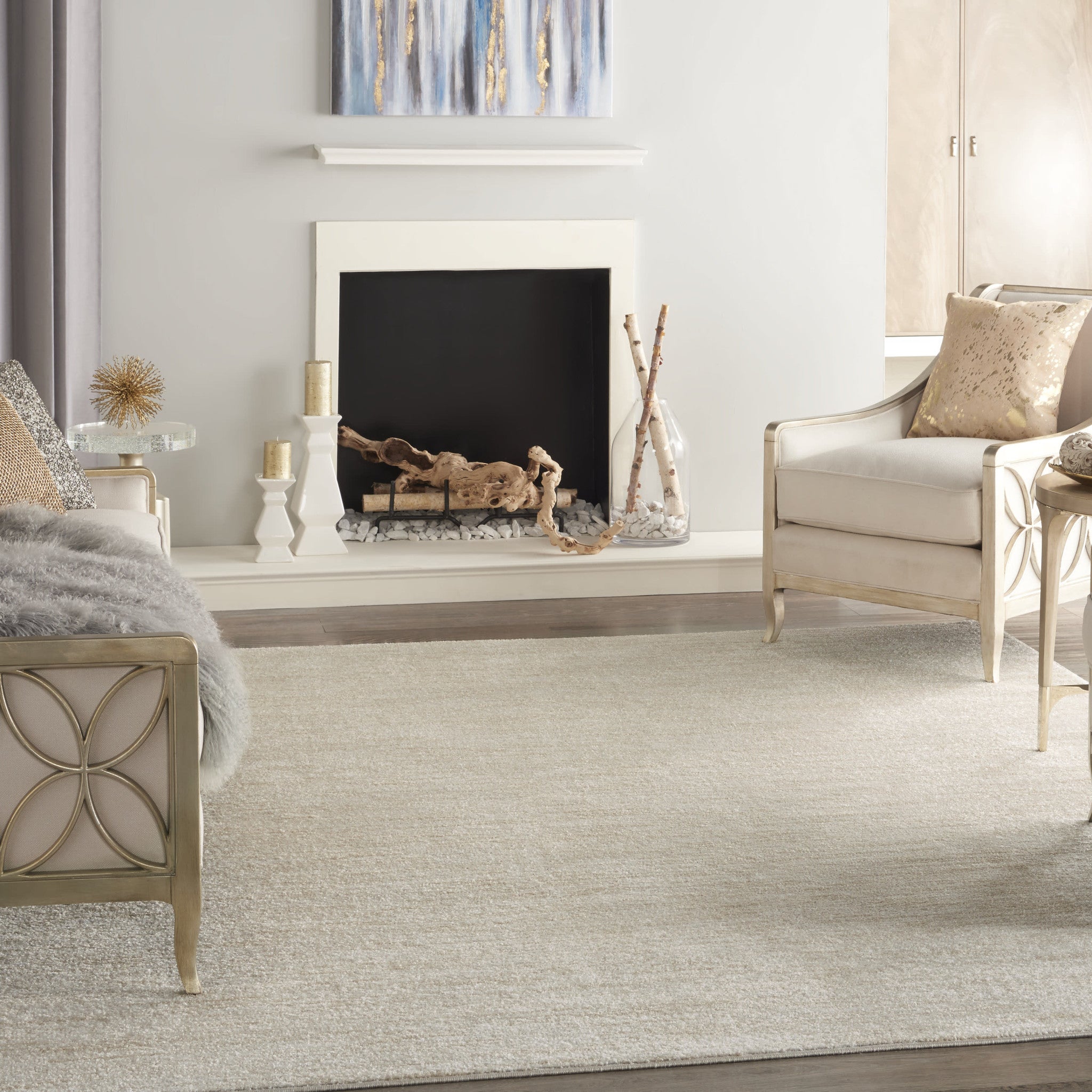 7' X 10' Beige And Ivory Indoor Outdoor Area Rug - GreatEagleInc