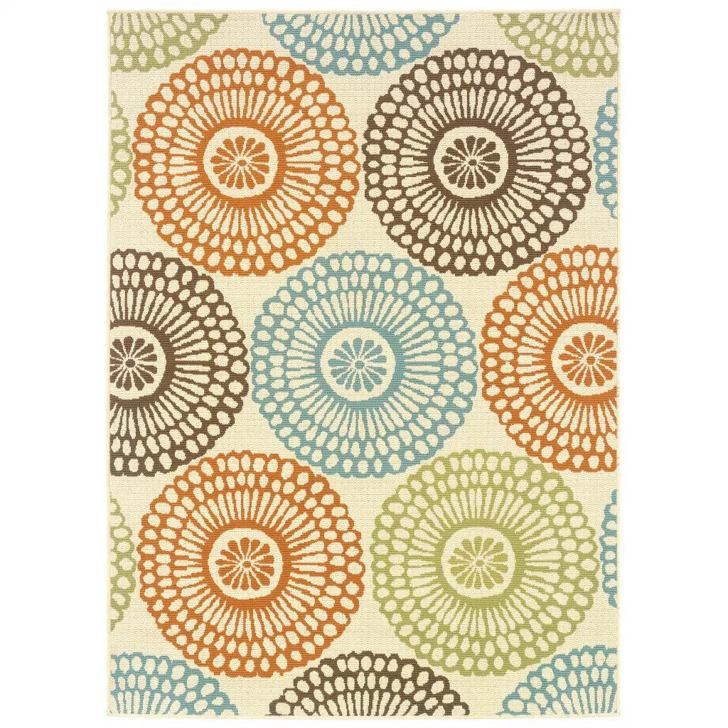 7' X 10' Beige Indoor Outdoor Area Rug Homeroots Outdoor