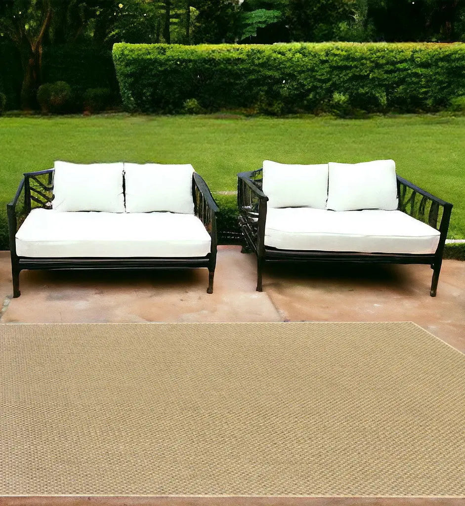 7' X 10' Beige Indoor Outdoor Area Rug Homeroots Outdoor