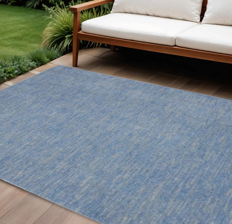 7' X 10' Blue And Gray Indoor Outdoor Area Rug - GreatEagleInc