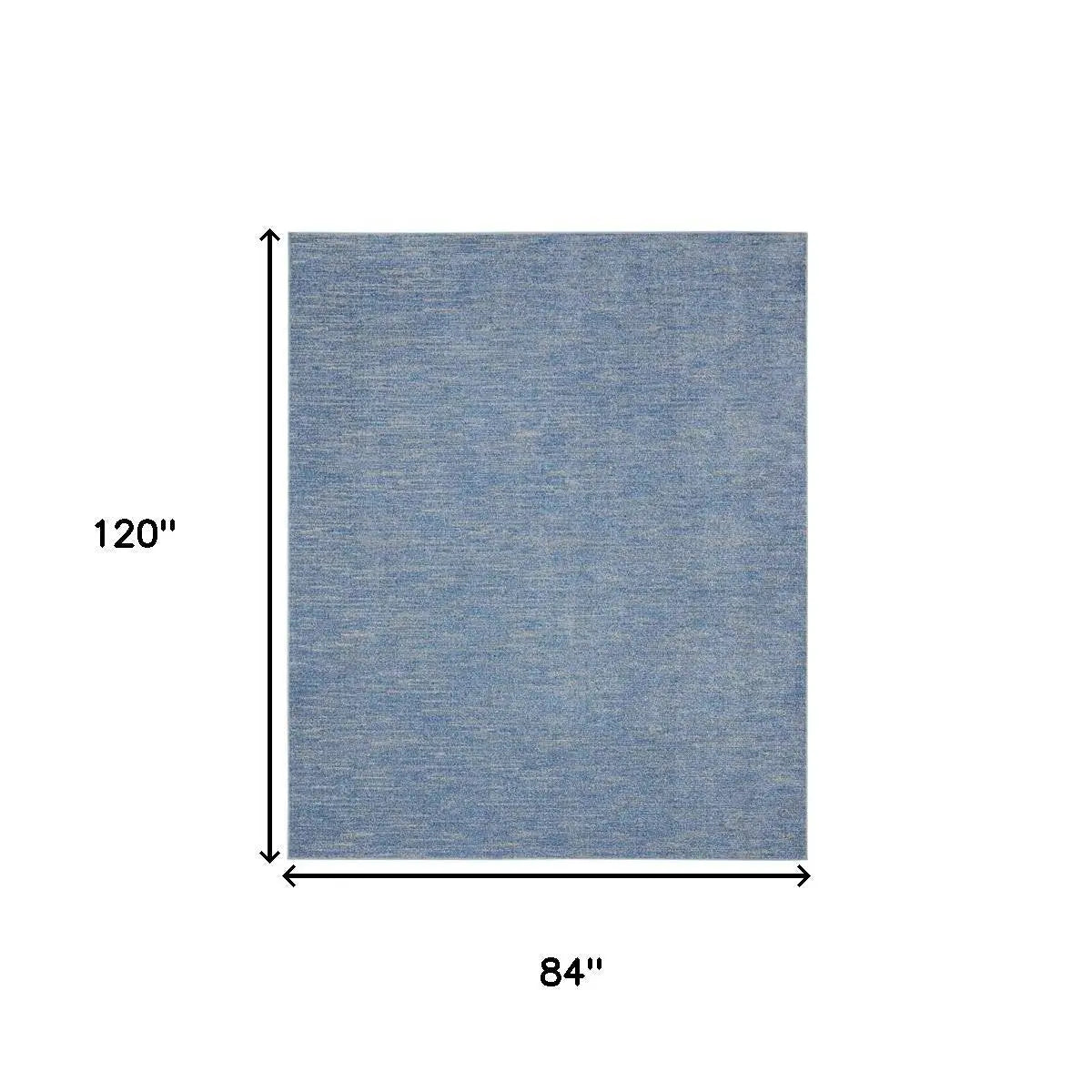 7' X 10' Blue And Gray Indoor Outdoor Area Rug - GreatEagleInc