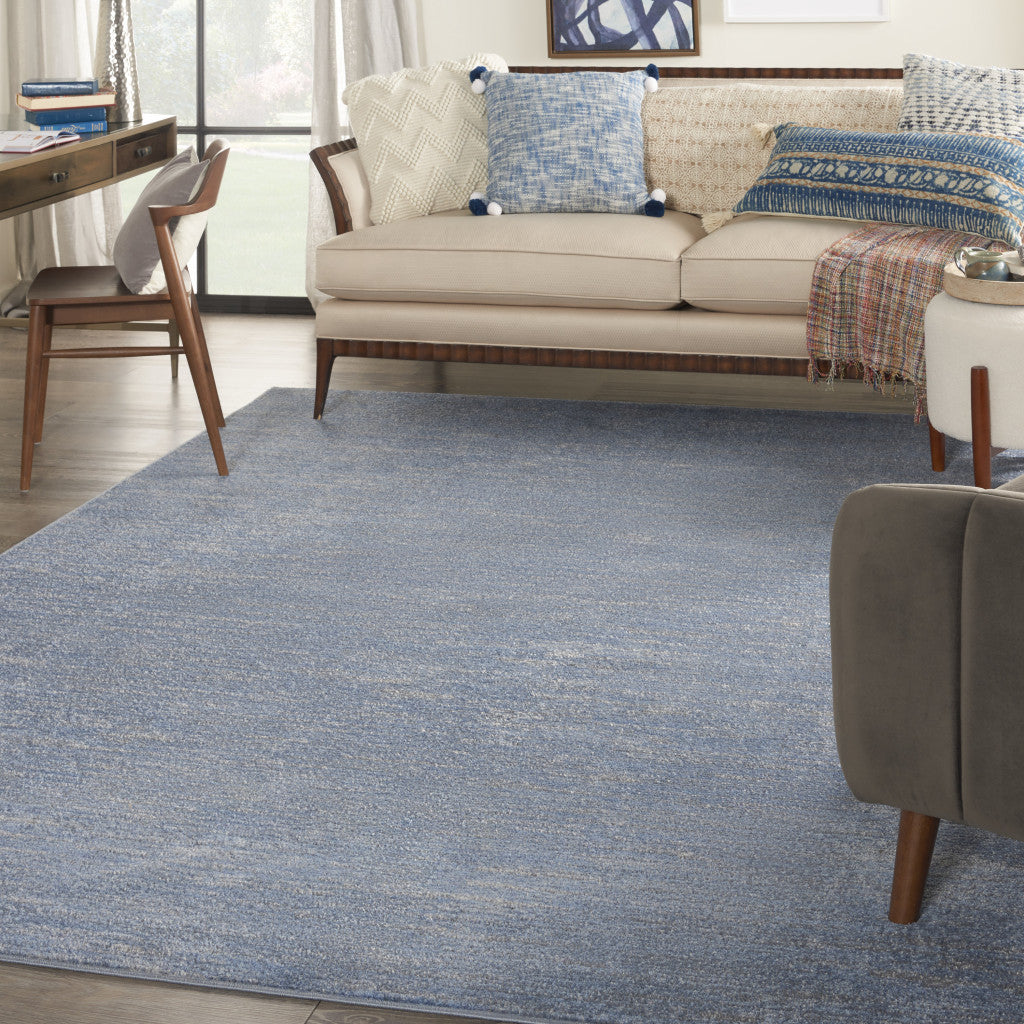 7' X 10' Blue And Gray Indoor Outdoor Area Rug - GreatEagleInc