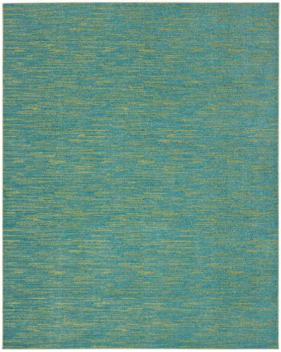 7' X 10' Blue And Green Indoor Outdoor Area Rug - GreatEagleInc
