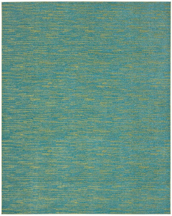 7' X 10' Blue And Green Indoor Outdoor Area Rug - GreatEagleInc