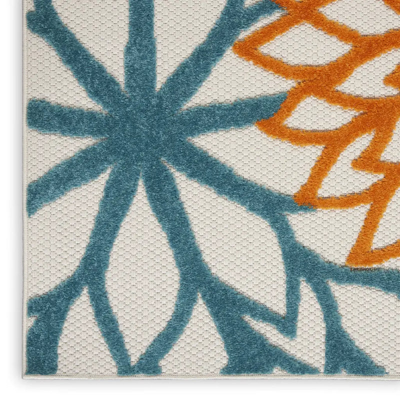 7' X 10' Blue And Yellow Indoor Outdoor Area Rug - GreatEagleInc