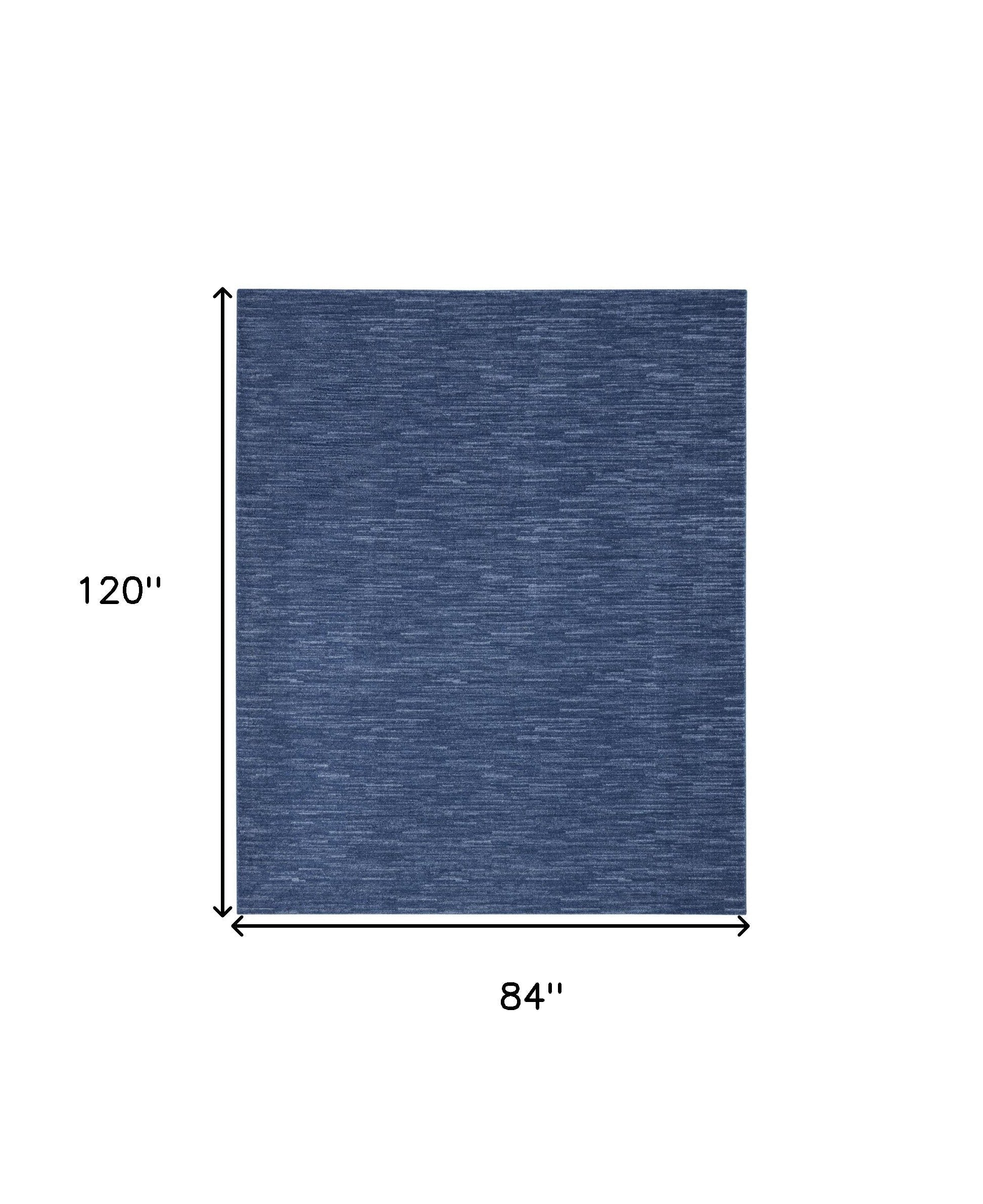7' X 10' Blue Indoor Outdoor Area Rug - GreatEagleInc