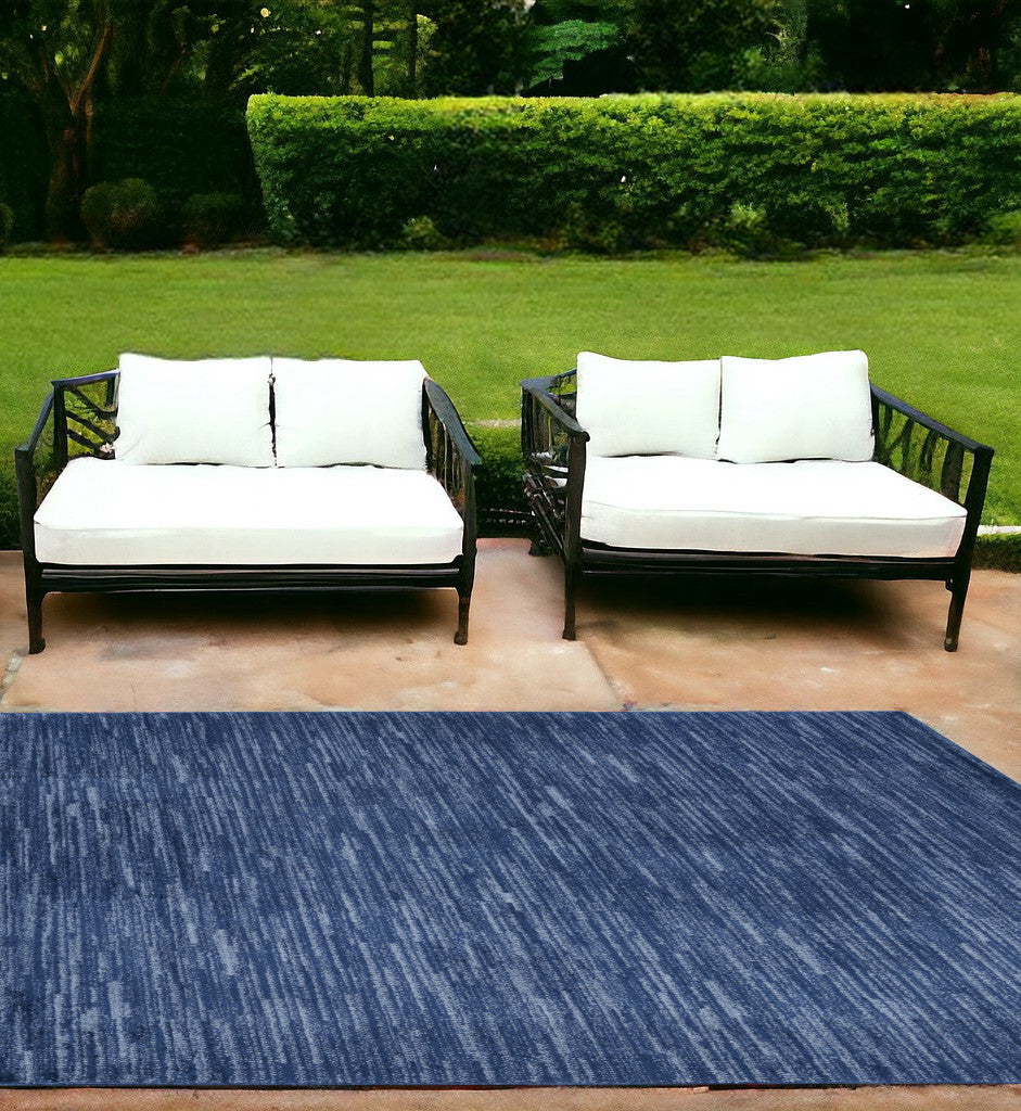 7' X 10' Blue Indoor Outdoor Area Rug - GreatEagleInc