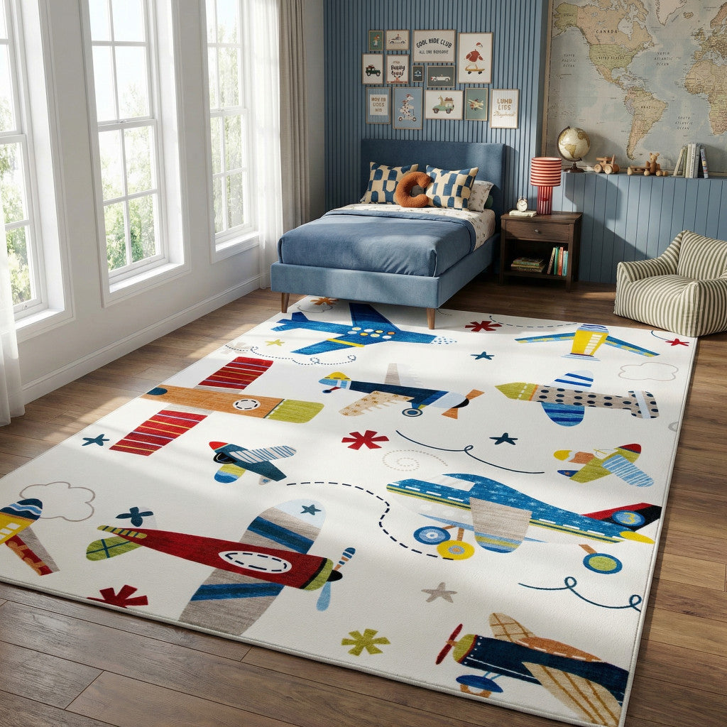 7' X 10' Cream Abstract Area Rug Homeroots Home Decor