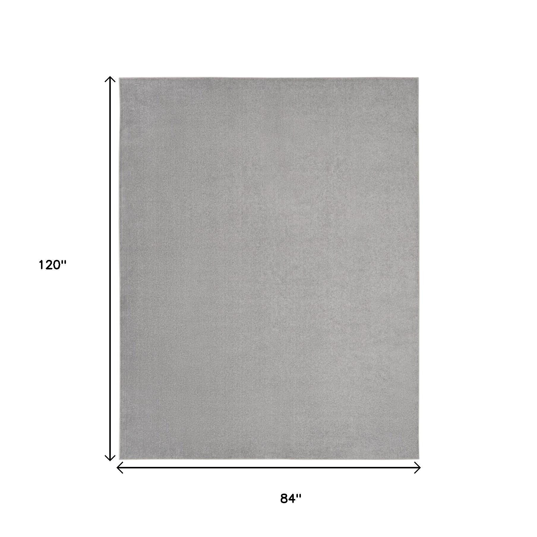 7' X 10' Gray Indoor Outdoor Area Rug - GreatEagleInc
