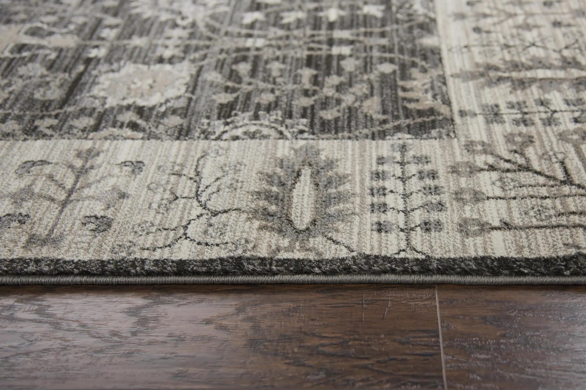 7' X 10' Gray Taupe Black And Natural Oriental Area Rug Homeroots Home Decor