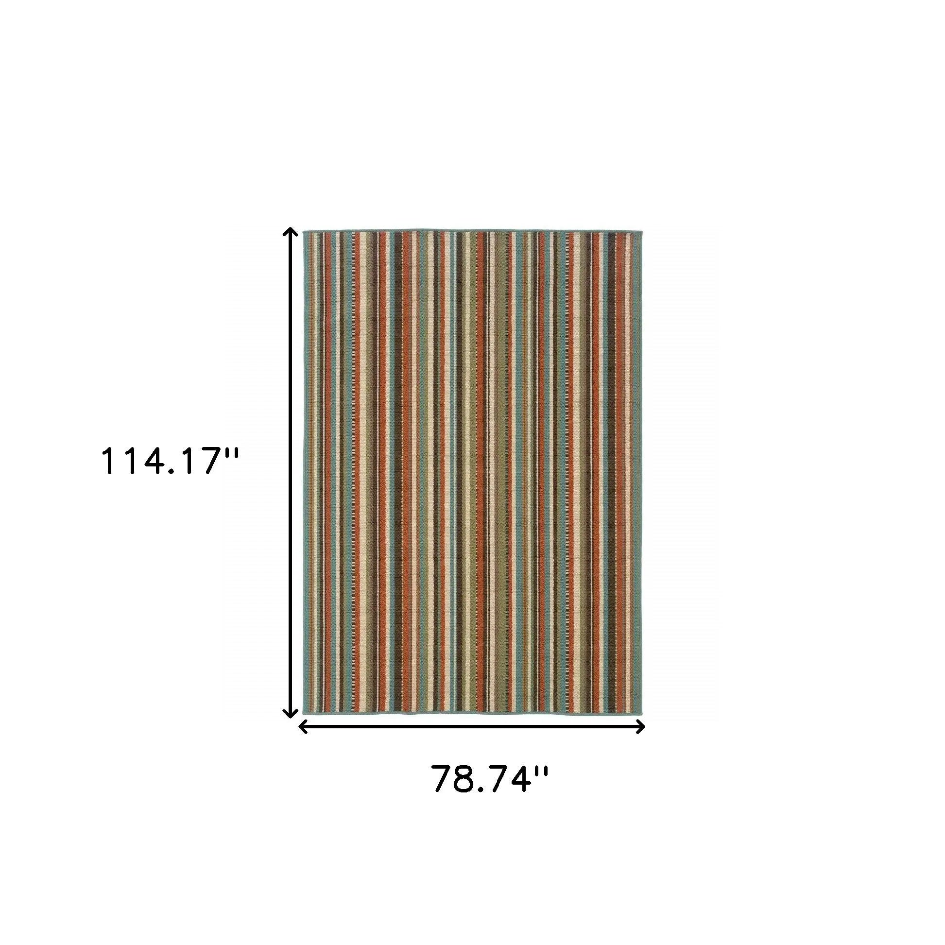 7' X 10' Green Indoor Outdoor Area Rug Homeroots Outdoor
