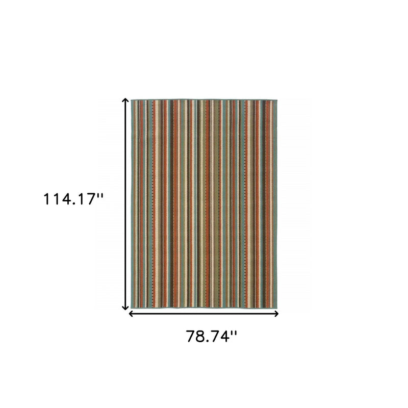 7' X 10' Green Indoor Outdoor Area Rug Homeroots Outdoor