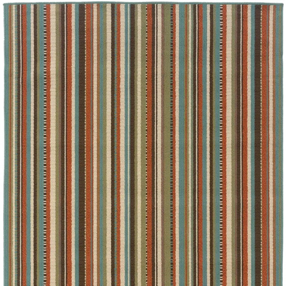 7' X 10' Green Indoor Outdoor Area Rug Homeroots Outdoor