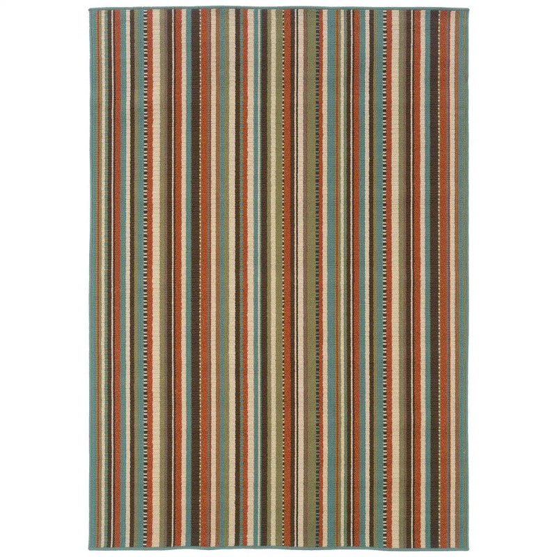 7' X 10' Green Indoor Outdoor Area Rug Homeroots Outdoor