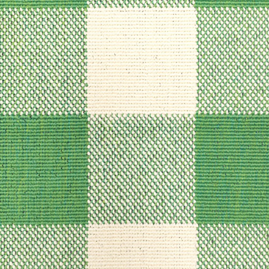 7' X 10' Green and Ivory Geometric Stain Resistant Indoor Outdoor Area Rug Homeroots Outdoor