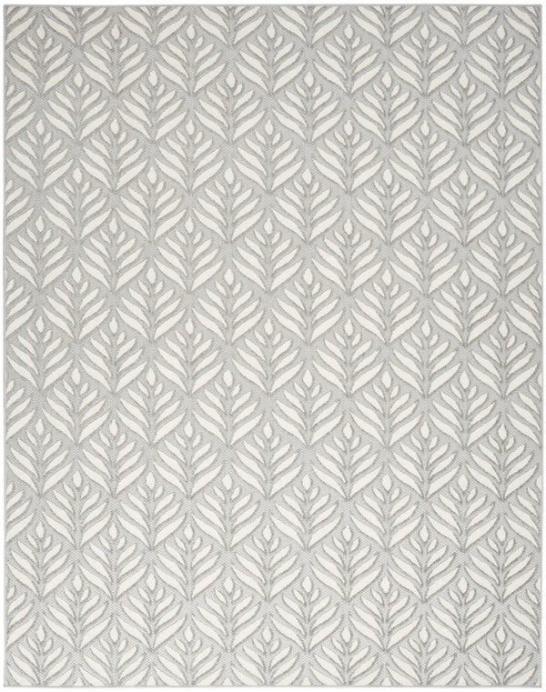 7' X 10' Grey Floral Stain Resistant Non Skid Area Rug Homeroots Outdoor