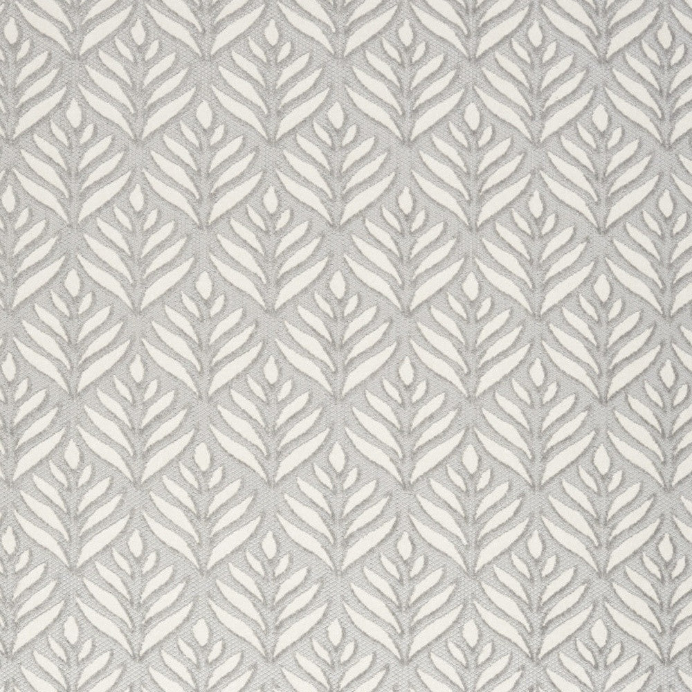 7' X 10' Grey Floral Stain Resistant Non Skid Area Rug Homeroots Outdoor