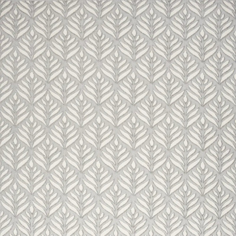 7' X 10' Grey Floral Stain Resistant Non Skid Area Rug Homeroots Outdoor