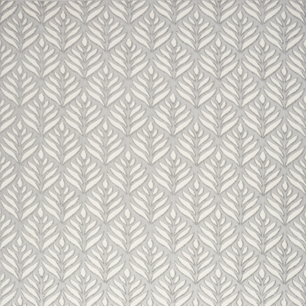 7' X 10' Grey Floral Stain Resistant Non Skid Area Rug Homeroots Outdoor