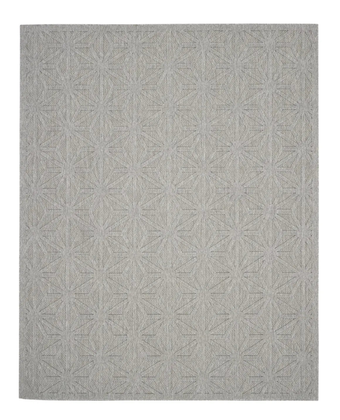 7' X 10' Light Gray And Gray Geometric Indoor Outdoor Area Rug Homeroots Outdoor