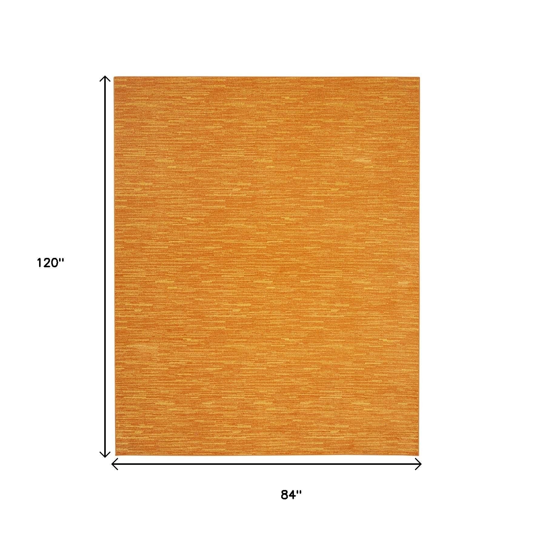 7' X 10' Orange Indoor Outdoor Area Rug - GreatEagleInc