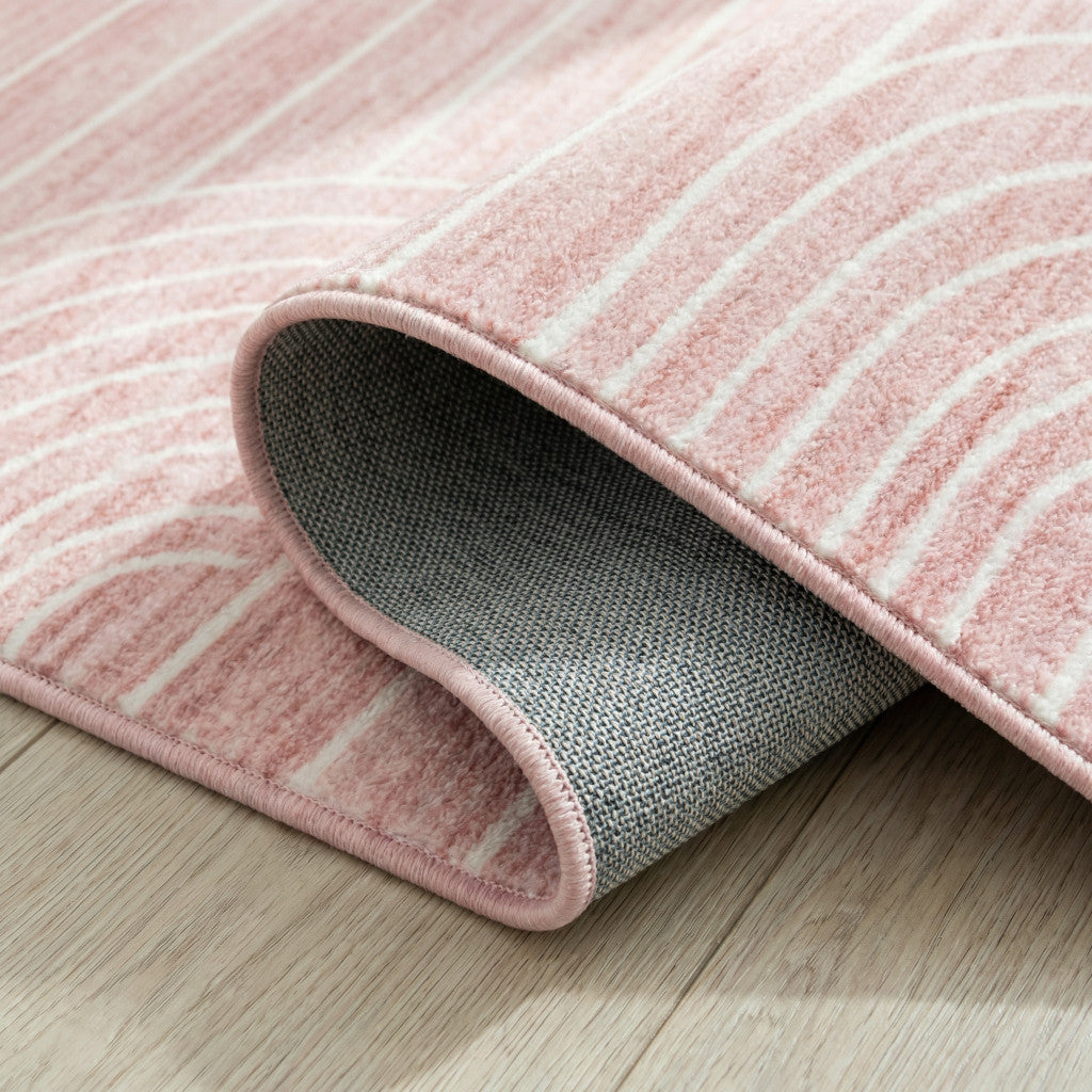 7' X 10' Pink Abstract Area Rug Homeroots Home Decor