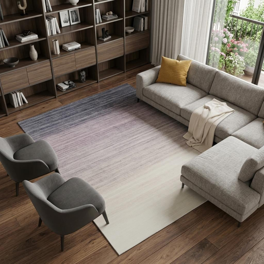 7' X 10' Purple Abstract Area Rug Homeroots Home Decor