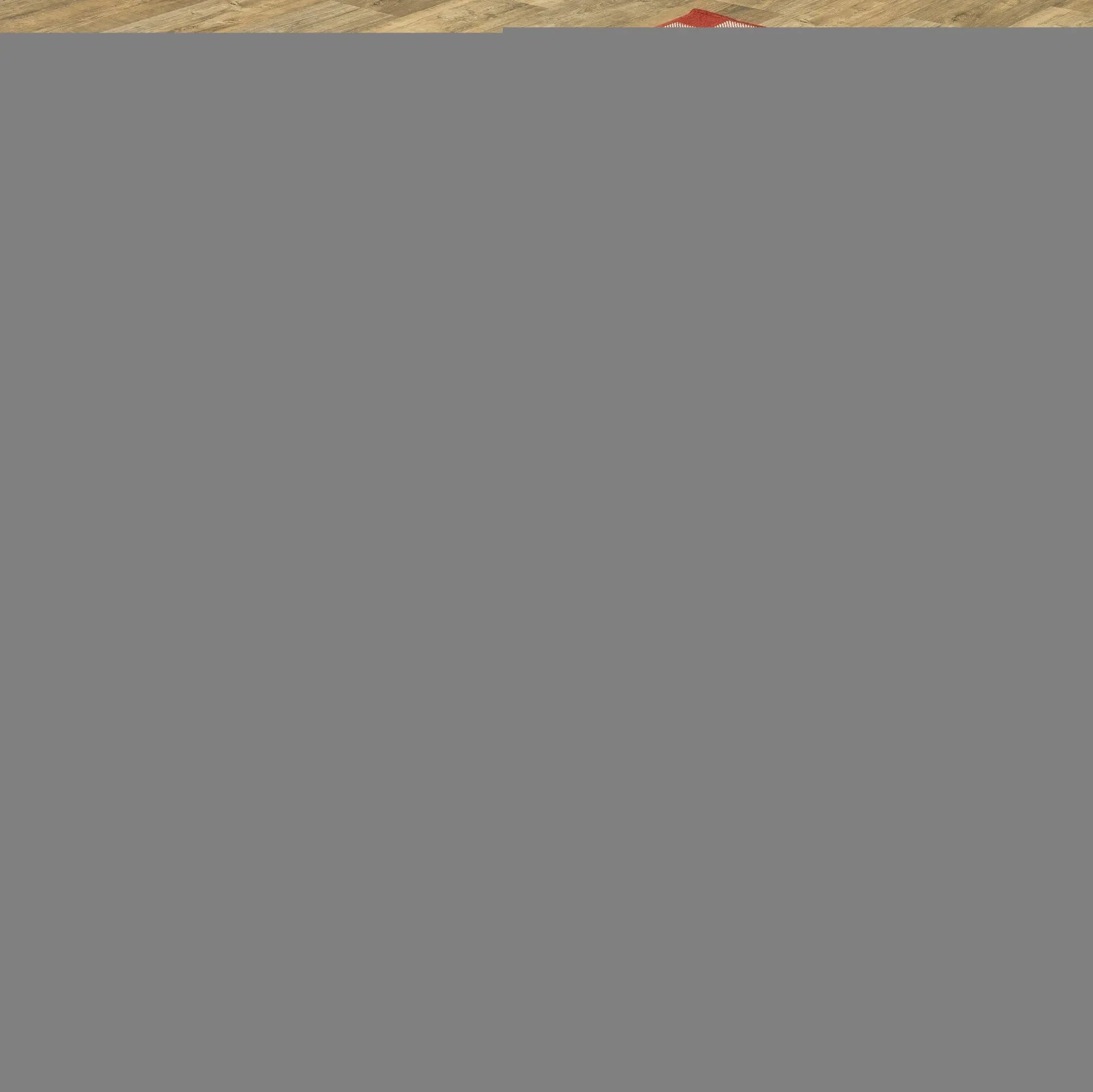 7' X 10' Red and Ivory Geometric Stain Resistant Indoor Outdoor Area Rug Homeroots Outdoor