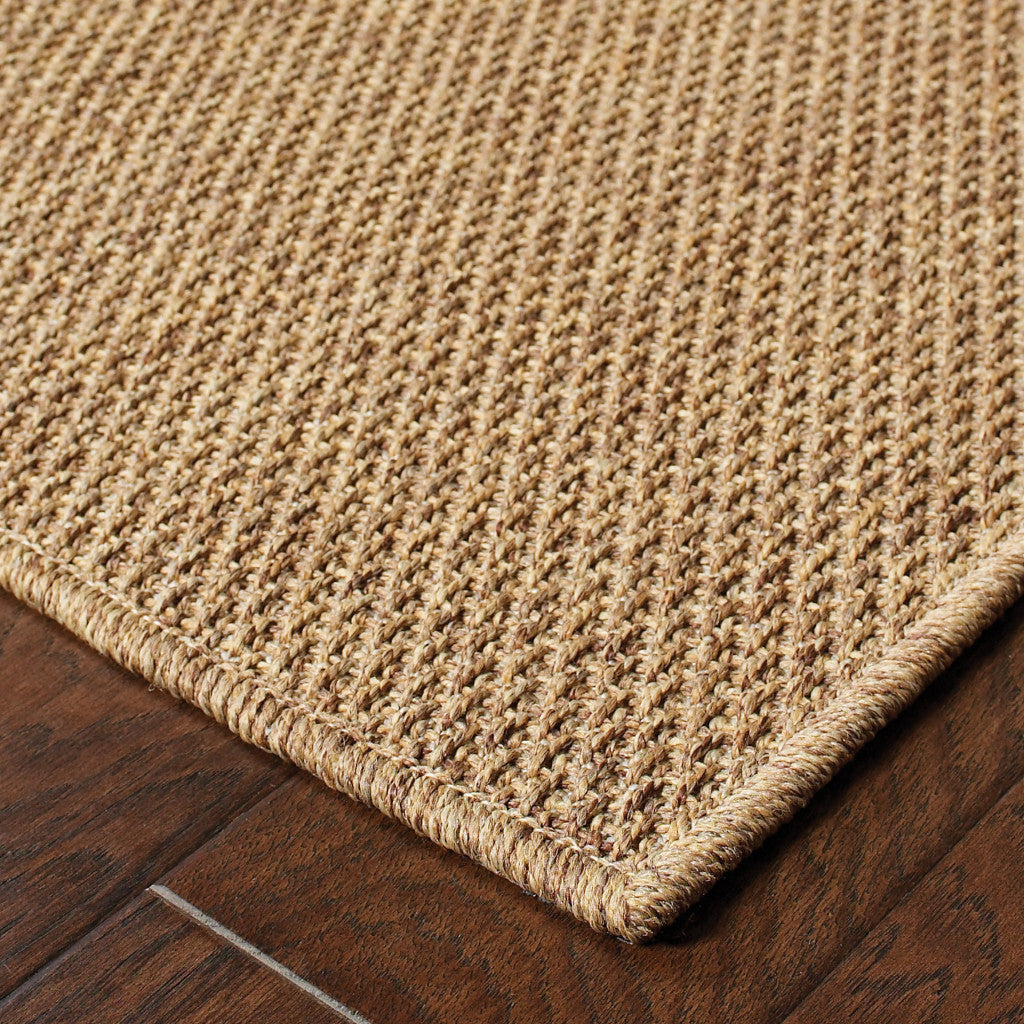 7' X 10' Tan Stain Resistant Indoor Outdoor Area Rug Homeroots Outdoor