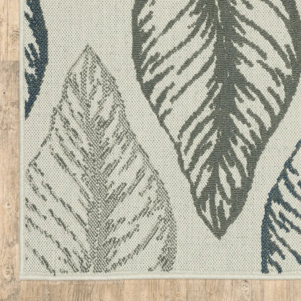 7' X 9' Beige Floral Stain Resistant Indoor Outdoor Area Rug Homeroots Outdoor