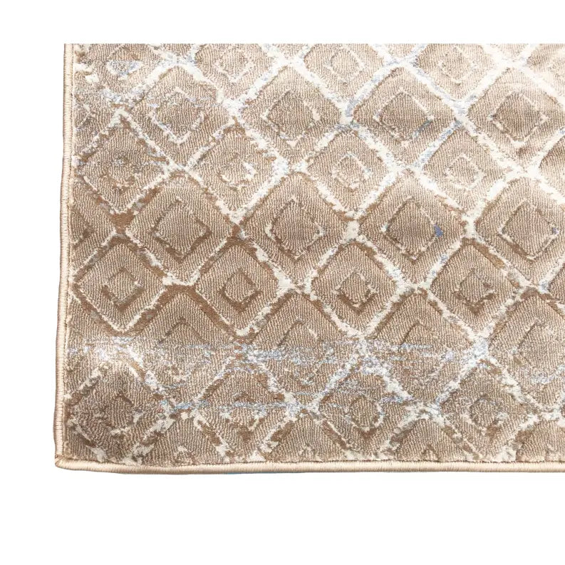 7'10" x 10'3" feet Dark Beige Geometric Silky Glam Area Rug Home Mart Goods