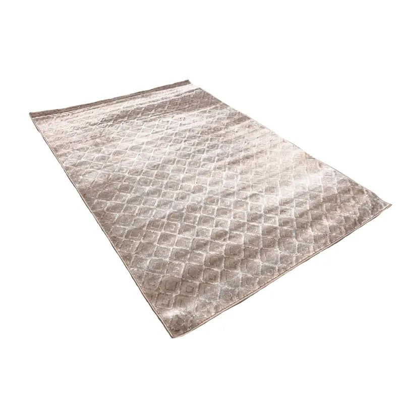 7'10" x 10'3" feet Dark Beige Geometric Silky Glam Area Rug Home Mart Goods